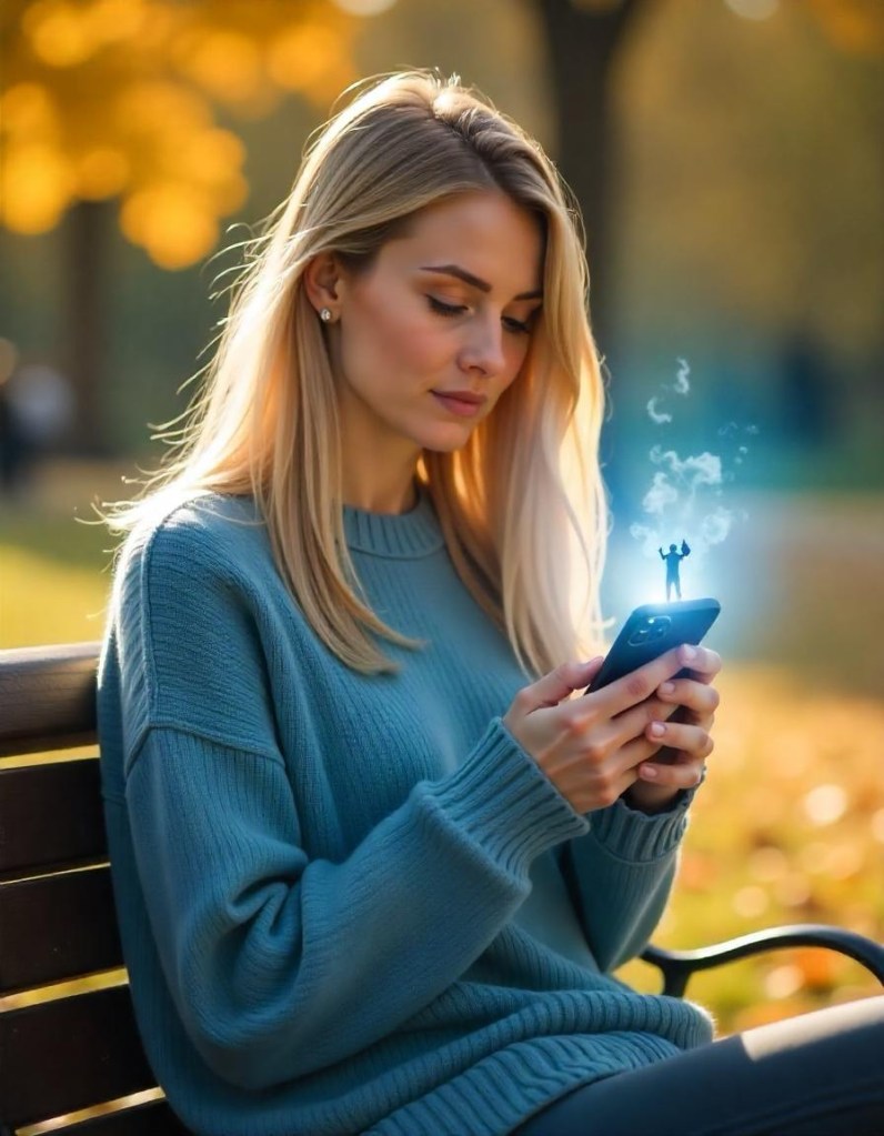 woman using Chaptly  app