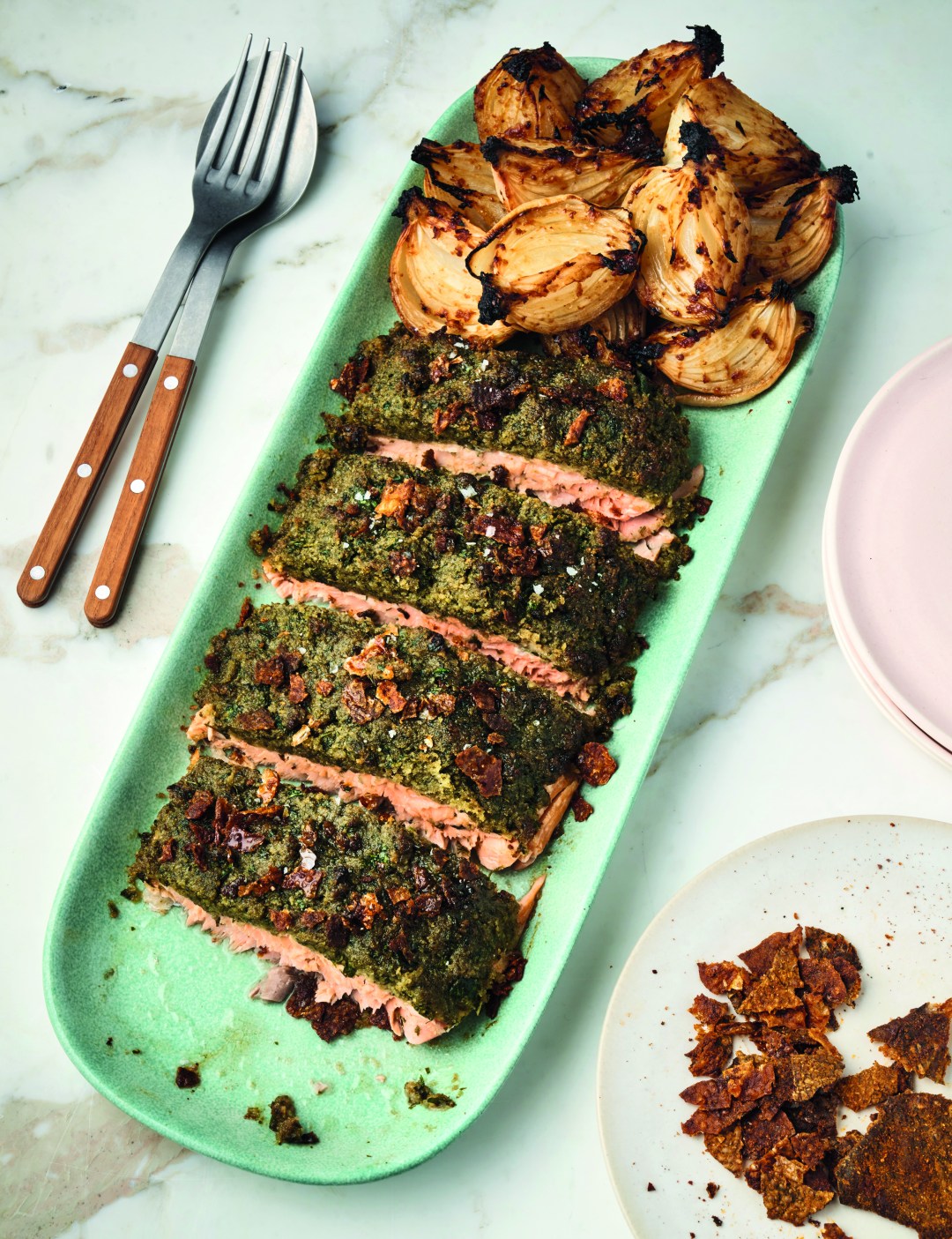 Recipes: Nadiya Hussain's heart-healthy salmon -with a salsa verde kick!